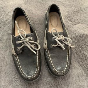 Black and Grey Sperrys